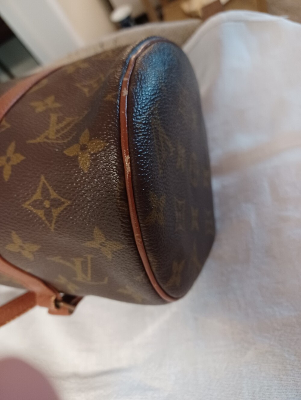 Auth Louis Vuitton Papillion w/pouch handbag purse Exc Vintage - Picture 8 of 10
